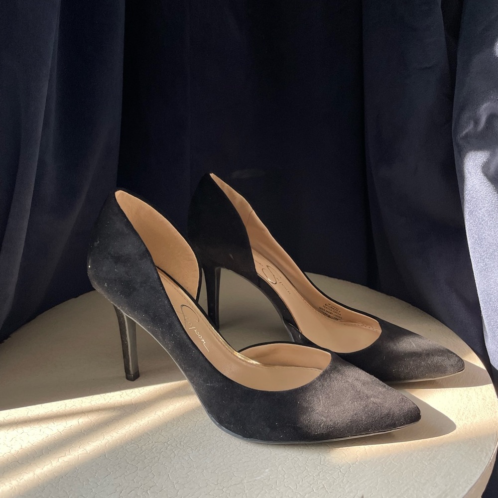 Jessica Simpson Black suede stiletto